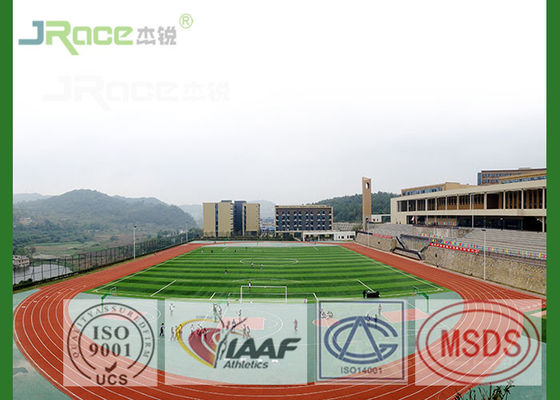 Blue Athletics Running Track Surface With Laaf Certificate , PU Spray Coat