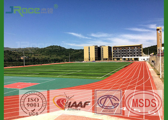 13mm Track And Field Surface , Rubberized Track Surface Customized Color