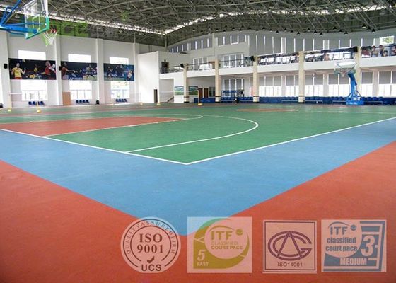 UV Resistance Outdoor Volleyball Court Surfaces Flooring 3-8mm Thickness