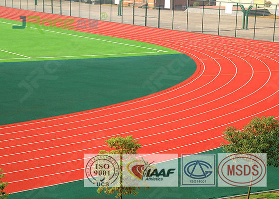 8-15mm Rubber Athletic Flooring , Outdoor Playground Synthetic Track For Running