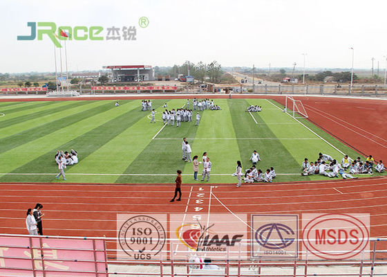 All Weather Rubberized Track Surface , Tartan Running Track For Outdoor Sport Field