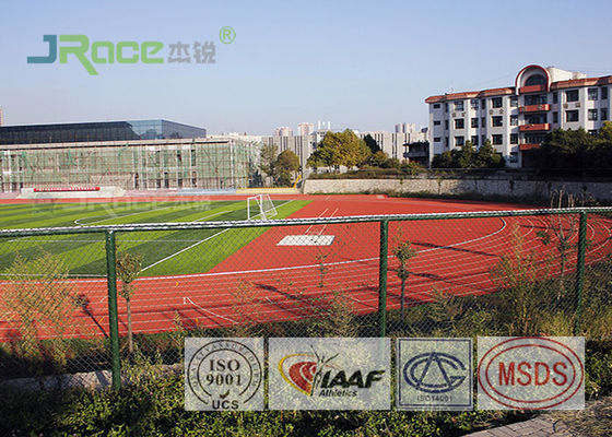 All Weather Rubberized Track Surface , Tartan Running Track For Outdoor Sport Field